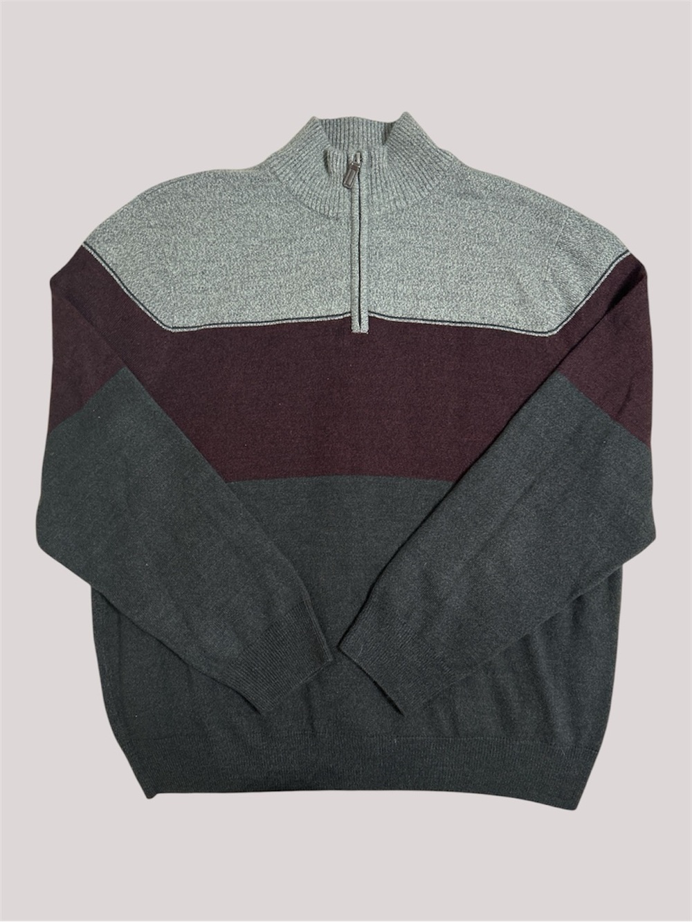 Men's XL Dockers Quarter-Zip Colorblock Sweater